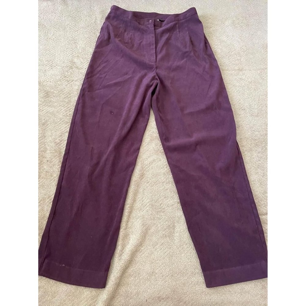 Dress Barn Plum Wide-Leg Pants. Size 12. EUC.
